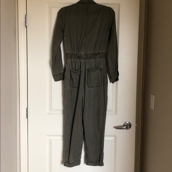 Express Green Utility Jumpsuit Size XS - Picture 3 of 6